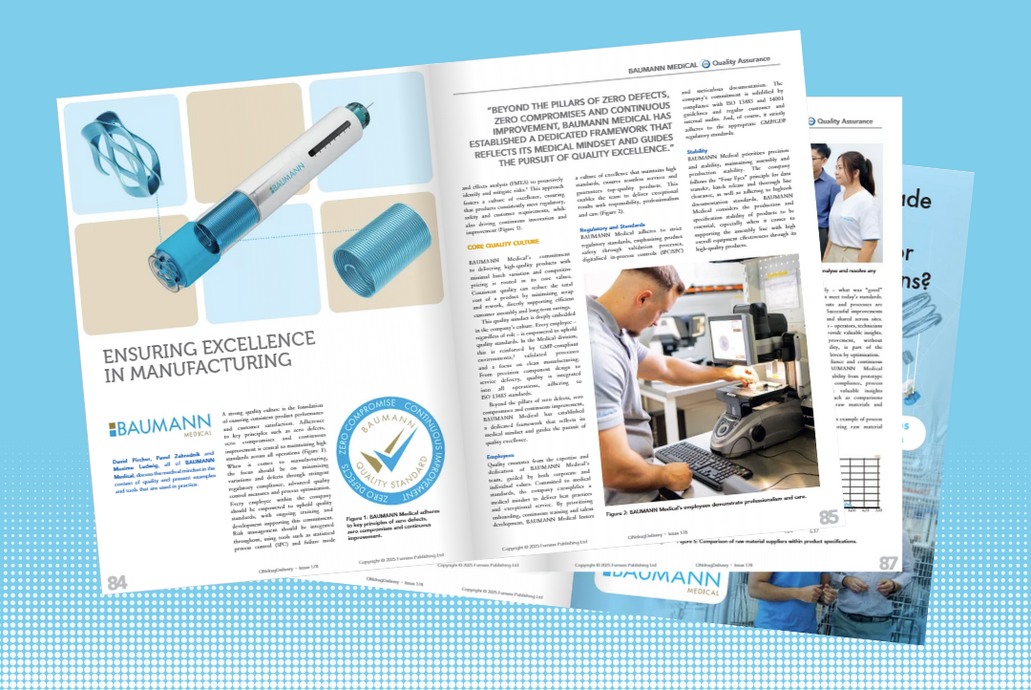 BAUMANN’s Zero Defects Promise featured in ONdrugDelivery